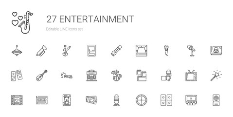 entertainment icons set
