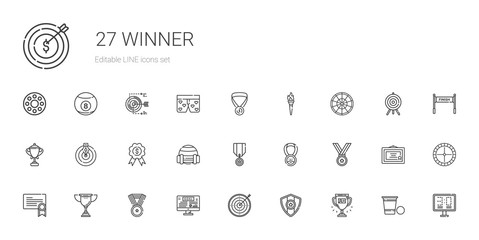 winner icons set
