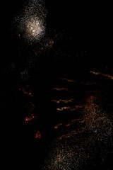 multicolor firework lights on black background