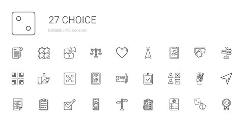 choice icons set