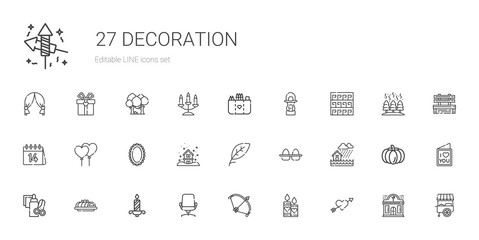 decoration icons set