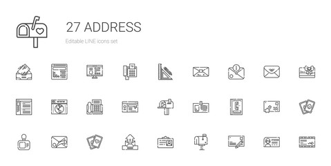 address icons set