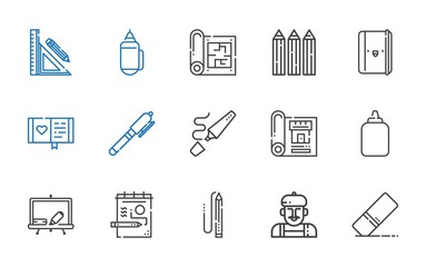 pencil icons set