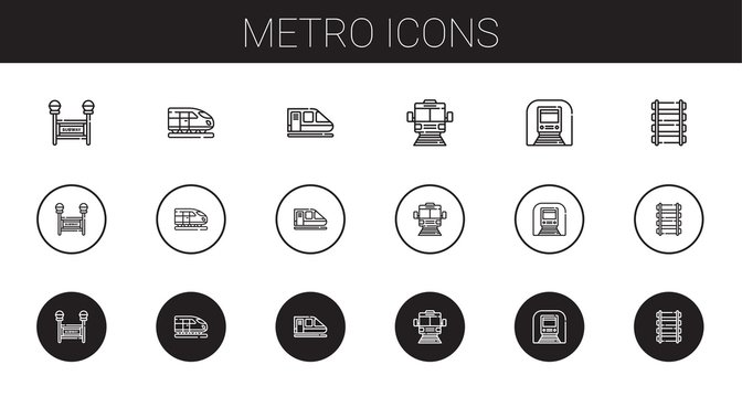 metro icons set