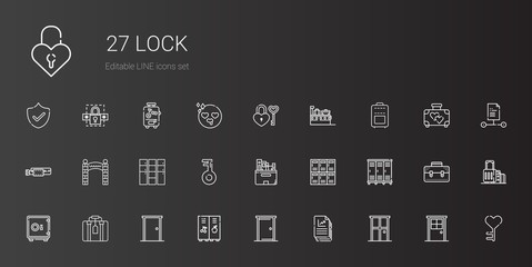 lock icons set