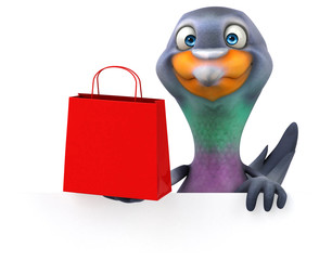 Obraz premium Fun pigeon - 3D Illustration