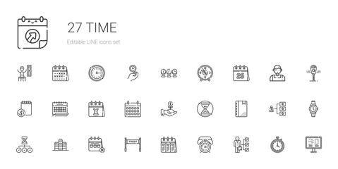 time icons set