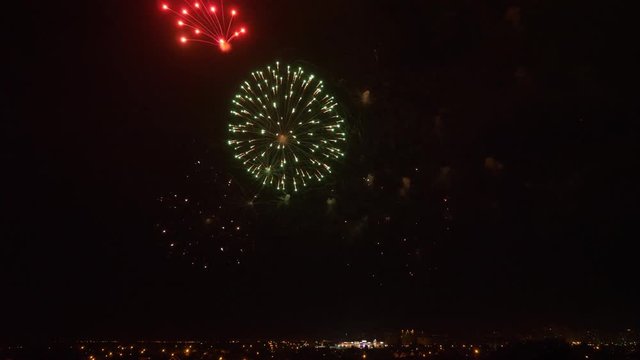 Amazing fireworks at night