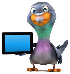 Fun pigeon - 3D Illustration