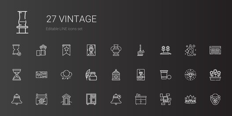 vintage icons set