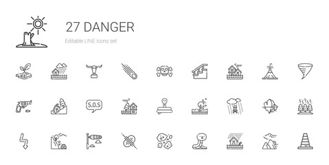 Obraz na płótnie Canvas danger icons set