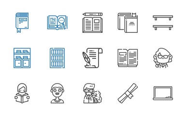 university icons set