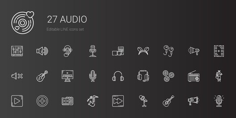 audio icons set