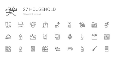 household icons set