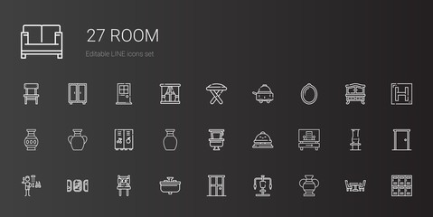 room icons set