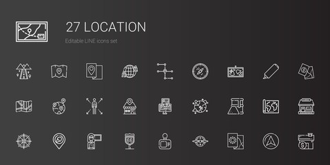location icons set