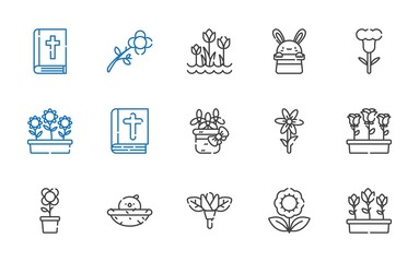 easter icons set