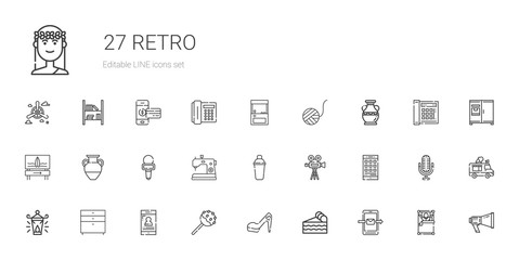 retro icons set