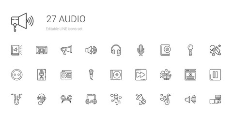audio icons set