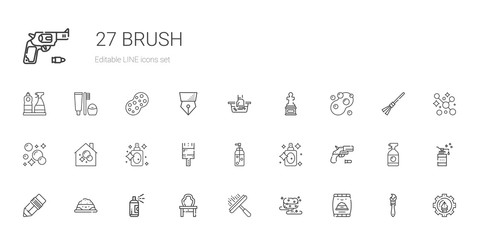 brush icons set