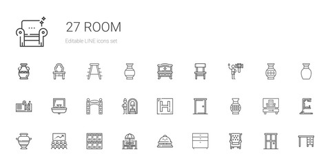 room icons set