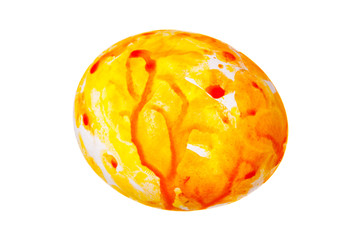 Colorful Easter Egg isolated on white