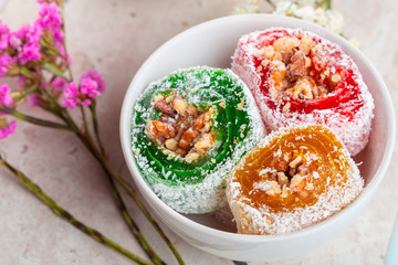 Turkish delight close up