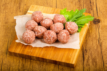 Raw meat balls
