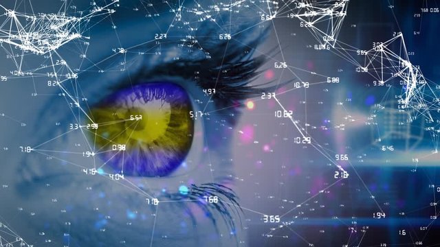 Eye looking a data connections