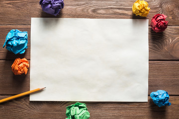 Concept of creativity and inspiration presented by blank papershit. Place your text