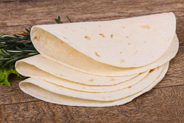 Empty homamade tortilla