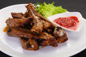 Roasted pork ribs
