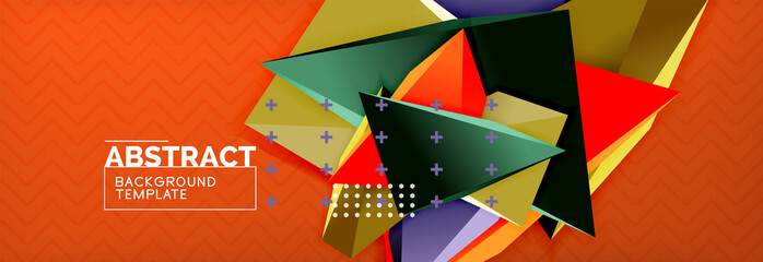 3d triangular vector minimal abstract background design