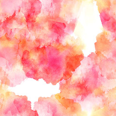 Fototapeta premium A seamless background pattern in pink, with abstract brush strokes and splashes. A romantic pastel watercolour repeat print