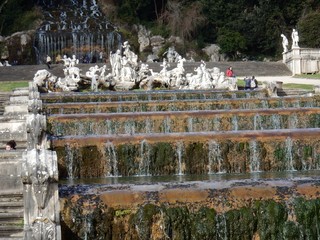 Reggia di Caserta – Particolare delle cascate della fontana di Venere e Adone