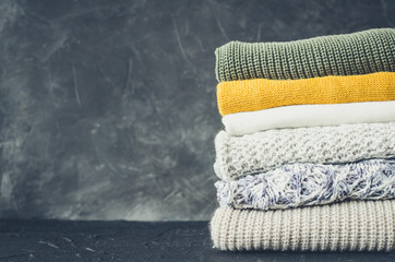 Knitted wool sweaters