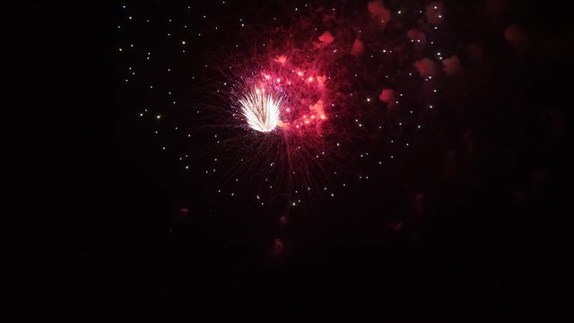 Amazing fireworks at night