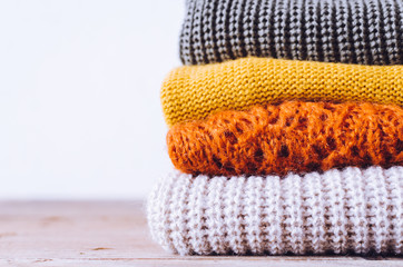 Knitted wool sweaters