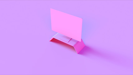 Fototapeta na wymiar Pink Monitor Setup 3d illustration 3d rendering