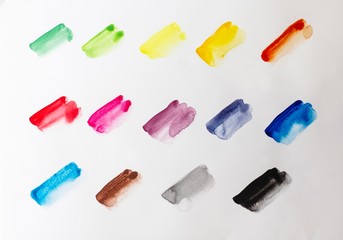 Abstract watercolor art hand paint on white background,Watercolor background.