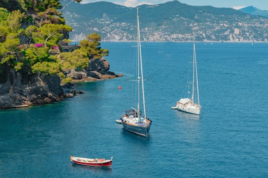 Sailing boats in Portofino