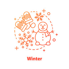 Winter season concept icon