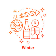 Winter holidays concept icon