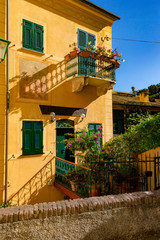 Fototapeta na wymiar Yellow house in Italy