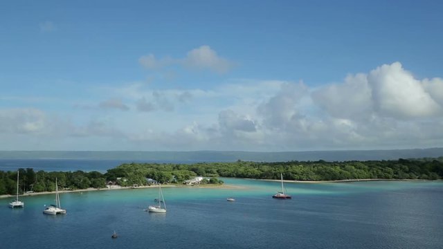 Yachts moored in Port Vila harbour, Vanuatu