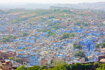 Blue Houses Of The Hindu Brahmin Caste, Jodhpur, Rajasthan