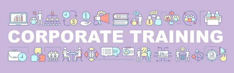 Corporate training word concepts banner
