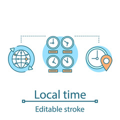 Local time concept icon