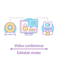 Video conference concept icon