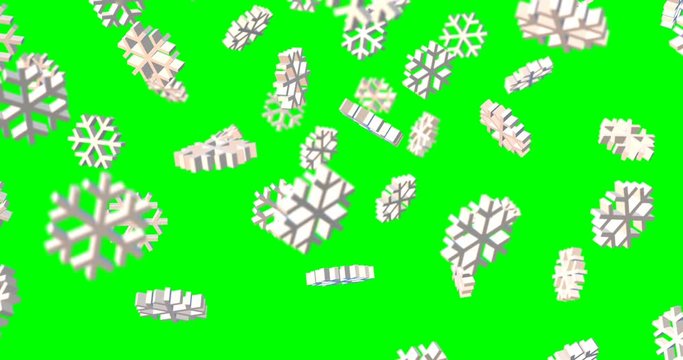 3d ICE symbol falling slow motion